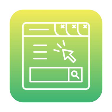 Basit web sayfası simgesi, vektör illüstrasyonu