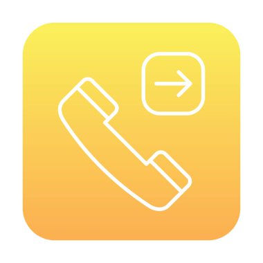 Düz telefon simgesi vektör illüstrasyonu 