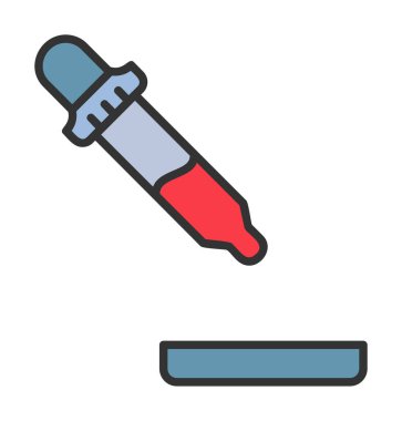 Pipette düz renk vektör ikonu tasarımı 