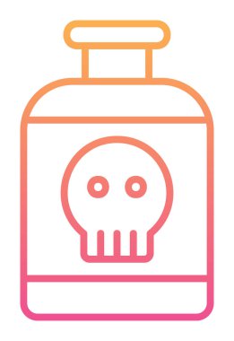 Basit Toksin simgesi, vektör illüstrasyonu