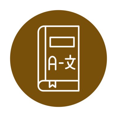 Kitap simgesinin vektör illüstrasyonu 