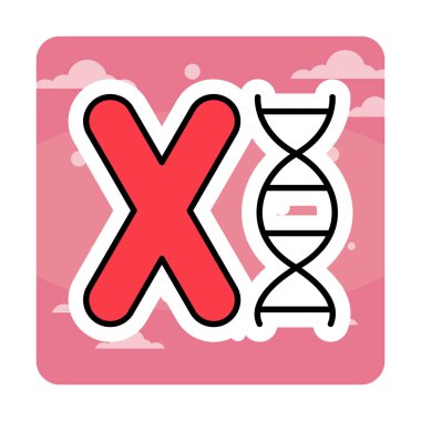 Basit Kromozom ikon vektör çizimi 