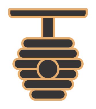 Arı kovanı simgesi vektör illüstrasyonu