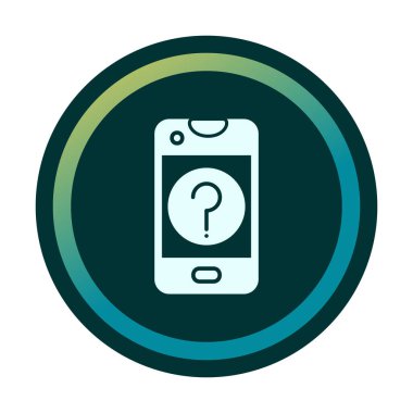 Yardım veya mobil destek simgesi, vektör illüstrasyonu 