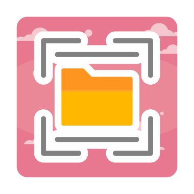 Basit Dizin Tarayıcı simgesi vektör illüstrasyon tasarımı