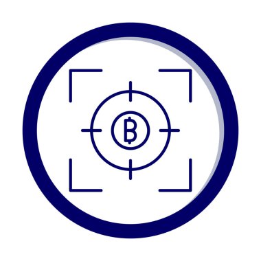 Bitcoin ve hedef. Web simgesi tasarımı