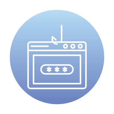 Basit Parola Kopyalama simgesi, vektör illüstrasyonu