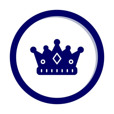 Taç düz simge vektör çizim