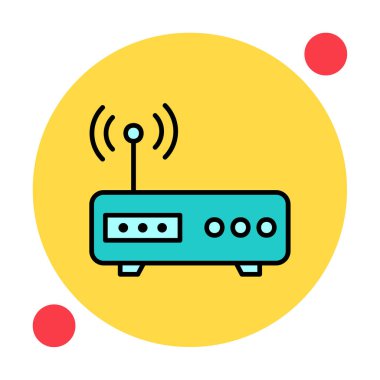 Modern Modem simge vektör çizimi