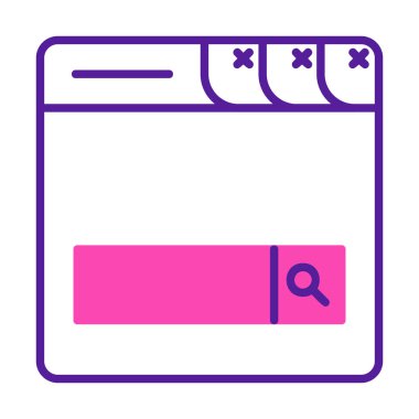 Basit Düz Arama Çubuğu vektör çizimi 