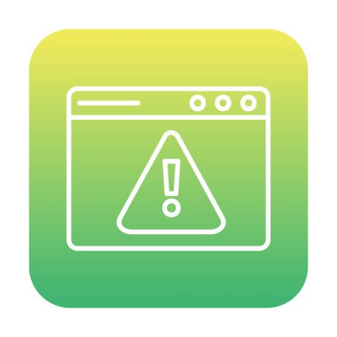 Basit Web Uyarı simgesi, vektör illüstrasyonu