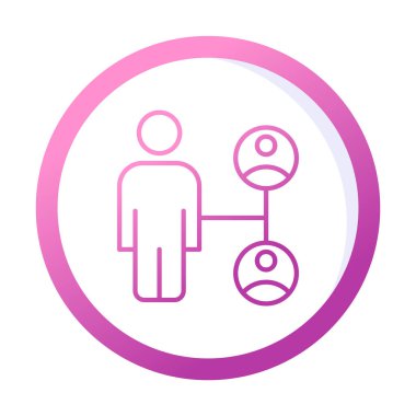 Takım yönetimi kavramının iş dünyası simgesi, vektör illüstrasyonu