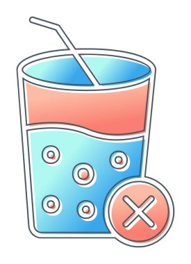 Meyve suyu işareti yok. Web simgesi basit illüstrasyon 