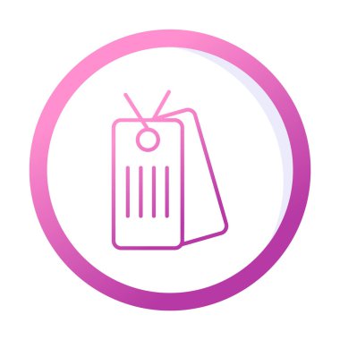 Köpek etiketi vektör simgesi, vektör illüstrasyonu