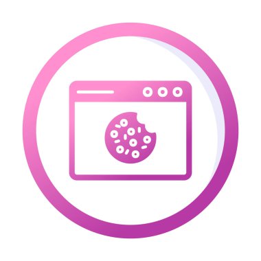 Basit Web Kurabiyeleri simgesi, vektör illüstrasyonu