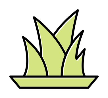 Çim simgesi, vektör illüstrasyonu 