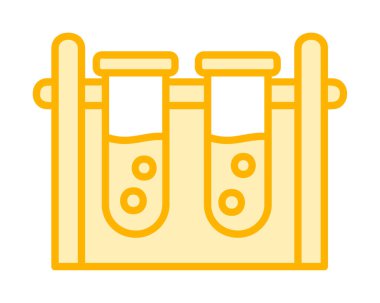 test tüpleri vektör düz renk simgesi 
