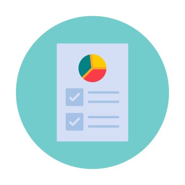 Çalışma Raporu simgesinin vektör illüstrasyonu