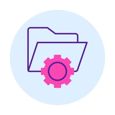 Basit Veri Yönetimi simgesi, vektör illüstrasyonu