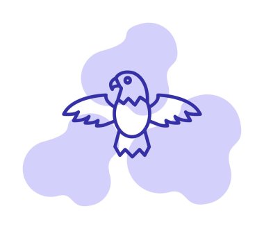 Kartal kuş simgesi, vektör illüstrasyonu  