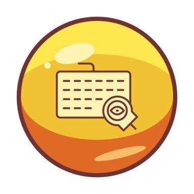 Tuş kaydedici ağ simgesi, vektör illüstrasyonu 