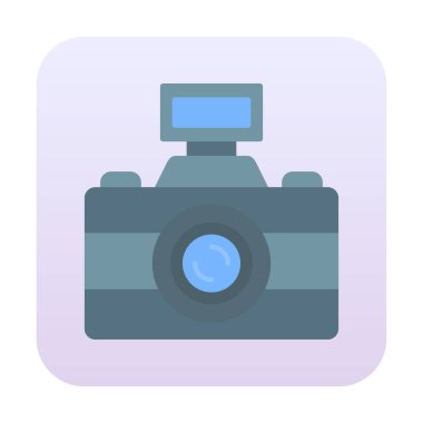 fotoğraf makinesi ikon vektör illüstrasyonu                      