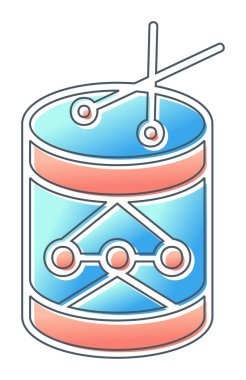 Davullar web simgesi, vektör illüstrasyonu