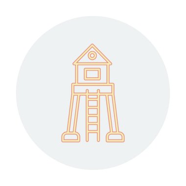 Askeri Kule. Web simgesi basit illüstrasyon 