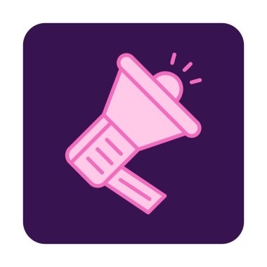 Megafon vektör illüstrasyonlu tanıtım konsepti simgesi