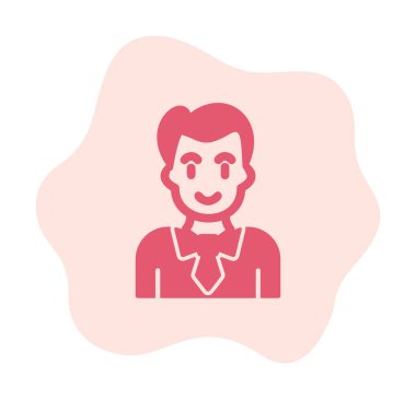 Profesör Web simgesi, vektör illüstrasyonu