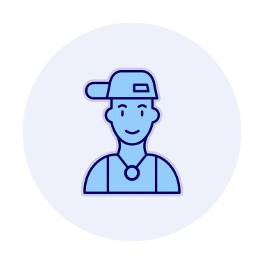 Rapçi. Web simgesi basit illüstrasyon