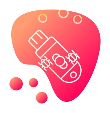 Pendrive Virüs ikon vektör görüntüsü. Web uygulamaları, mobil uygulamalar ve yazdırma ortamları için kullanılabilir.
