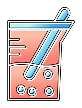 Beaker modern simgesinin vektör illüstrasyonu                          