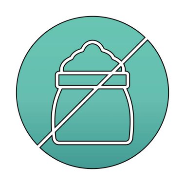 Şeker işareti yok, vektör illüstrasyonu  