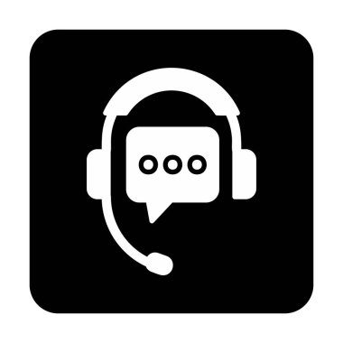 Basit Destek Hizmetleri simgesi, vektör illüstrasyonu