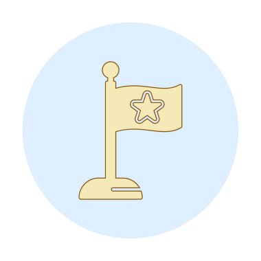 bayrak simgesi, vektör illüstrasyonu basit tasarım