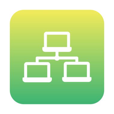 dizüstü bilgisayar ağı simgesi, vektör illüstrasyonu 