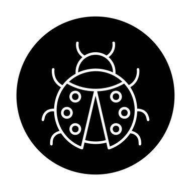  Basit grafik düz uğur böceği tasarımı