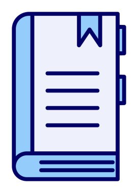 kitap simgesi, vektör illüstrasyonu basit tasarım