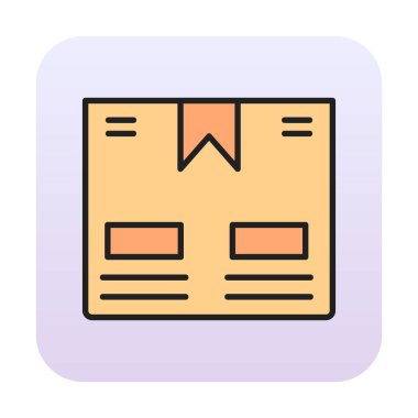 Taşıma Kutusunun vektör illüstrasyonu modern simge                             