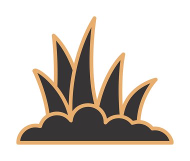 Çim simgesi, vektör illüstrasyonu 