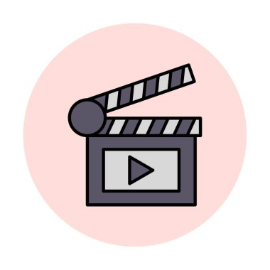 Alkış tahtası vektör düz renk simgesi