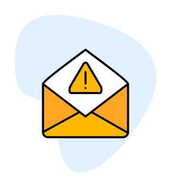 Basit çöp posta harfi simgesi, vektör illüstrasyonu