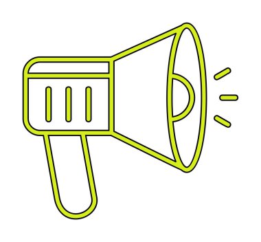 megafon ikonu. Hoparlör vektör illüstrasyonu. düz dizayn