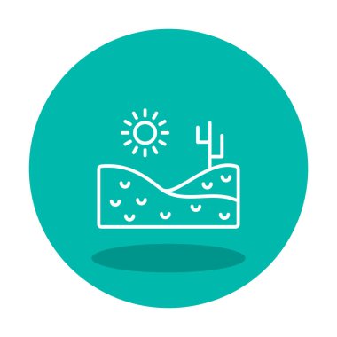 Çöl manzarası ikonu vektör illüstrasyon tasarımı