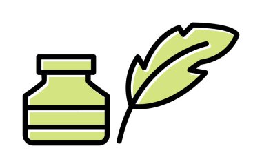 Quill ve Ink vektör simgesi