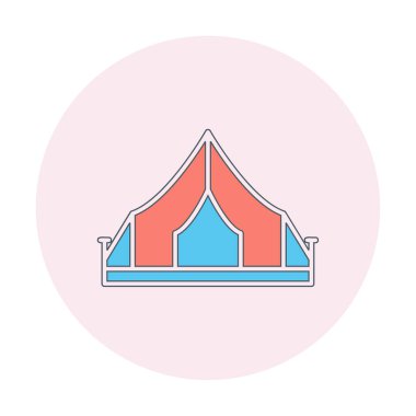 kamp çadırı ikonu vektör illüstrasyonu