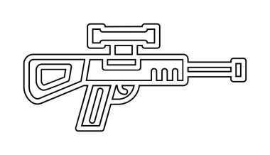 Keskin nişancı silahı ikonu vektör çizimi