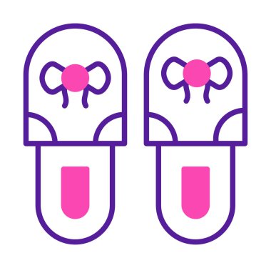 Basit Terlik simgesi, vektör illüstrasyonu