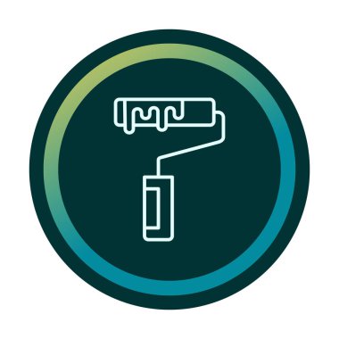 Modern Paint Roller simgesinin vektör çizimi              